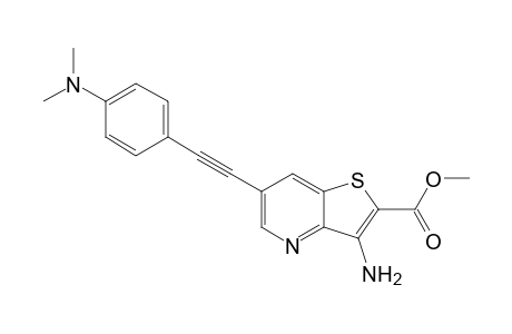 Methyl 3-amino-6-{2-[4-(dimethylamino)phenyl]ethynyl}thieno[3,2-b]pyridine-2-carboxylate