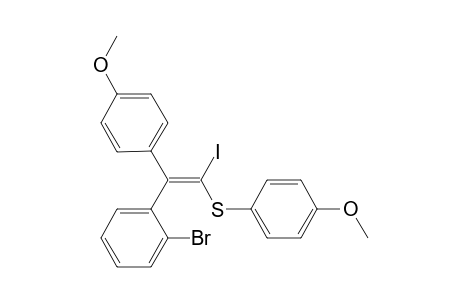 1-Bromo-2-{(E)-2-iodo-1-(4-methoxyphenyl)-2-[(4-methoxyphenyl)thio]vinyl}benzene