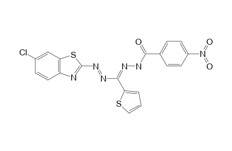 1-(6-CHLORO-BENZOTHIAZOLE)-3-(THIOPHELIDENE)-5-(4'-NITROBENZOYL)-FORMAZAN