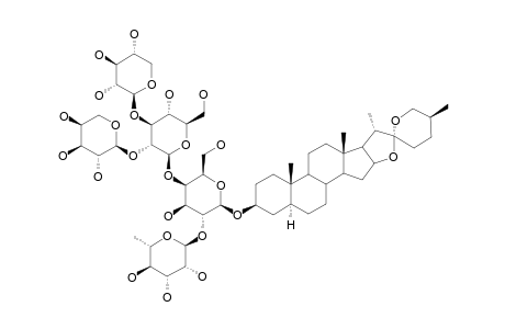 CHLOROMALOSIDE_D;NEOTIGENIN_3-O-BETA-D-XYLOPYRANOSYL-(1->3)-[ALPHA-L-ARABINOPYRANOSYL-(1->2)]-BETA-D-GLUCOPYRANOSYL-(1->4)-[ALPHA-L-RH