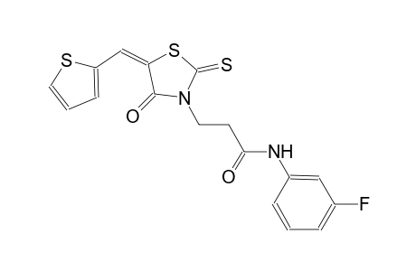 3-thiazolidinepropanamide, N-(3-fluorophenyl)-4-oxo-5-(2-thienylmethylene)-2-thioxo-, (5E)-