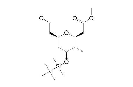 (+)-METHYL-(2-S,3-S,4-S,6-R)-[4-(TERT.-BUTYLDIMETHYLSILANYLOXY)-6-(2-HYDROXYETHYL)-3-METHYL-TETRAHYDROPYRAN-2-YL]-ACETATE