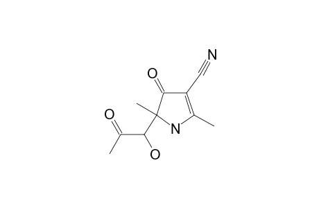 5-(1-hydroxy-2-keto-propyl)-4-keto-2,5-dimethyl-2-pyrroline-3-carbonitrile