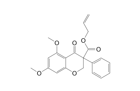 3-ALLYLOXYCARBONYL-5,7-DIMETHOXY-3-PHENYL-CHROMAN-4-ONE