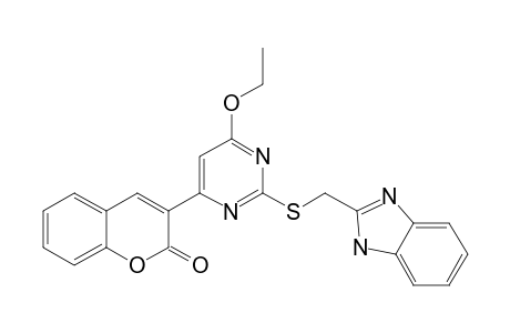 3-[2-[(1H-BENZO-[D]-IMIDAZOL-2-YL)-METHYLTHIO]-6-ETHOXY-PYRIMIDIN-4-YL]-2H-CHROMEN-2-ONE