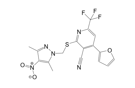 2-{[(3,5-dimethyl-4-nitro-1H-pyrazol-1-yl)methyl]sulfanyl}-4-(2-furyl)-6-(trifluoromethyl)nicotinonitrile