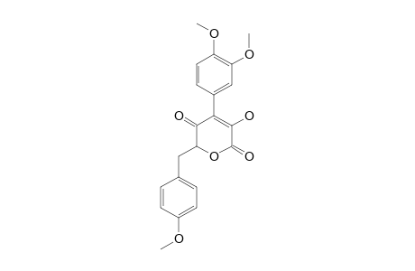 4-(3',4'-DIMETHOXYPHENYL)-3-HYDROXY-6-(4''-METHOXYPHENYL)-METHYL-2H-PYRAN-2,5(6H)-DIONE