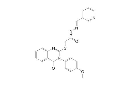 2-{[3-(4-methoxyphenyl)-4-oxo-3,4-dihydro-2-quinazolinyl]sulfanyl}-N'-[(E)-3-pyridinylmethylidene]acetohydrazide