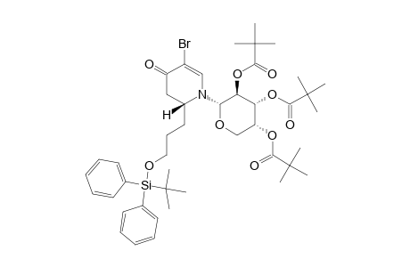 (2S)-N-(2',3',4'-TRI-O-PIVALOYL-ALPHA-D-ARABINOPYRANOSYL)-5-BROMO-2-(3''-TERT.-BUTYLDIPHENYLSILOXY)-PROPYL-5,6-DEHYDROPIPERIDIN-4-ONE