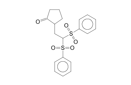 2-(2,2-Bis-benzenesulfonyl-ethyl)-cyclopentanone