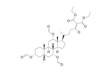 DIETHYL-3-ALPHA,7-ALPHA,12-ALPHA-TRIFORMYLOXY-24-OXO-5-BETA-CHOLESTANE-26,27-DIOATE;ENOL-FORM