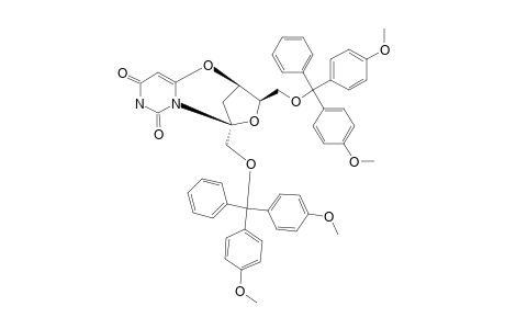 1-[(2,4'-ANHYDRO)-3'-DEOXY-1',6'-DI-O-(4,4'-DIMETHOXYTRITYL)-BETA-D-PSICOFURANOSYL]-URACIL