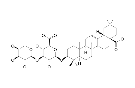 OLEANOLIC_ACID-3-O-[ALPHA-L-ARABINOPYRANOSYL-(1->3)-BETA-D-GLUCURONOPYRANOSIDE];MOMORDIN_IA