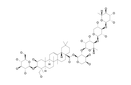 TACACOSIDE-C;3-O-[BETA-D-GLUCOPYRANOSYL]-BAYOGENIN-28-O-[ALPHA-L-RHAMNOPYRANOSYL-(1->3)-BETA-D-XYLOPYRANOSYL-(1->4)-ALPHA-L-RHAMNOPYRANOSYL-(1->2)-