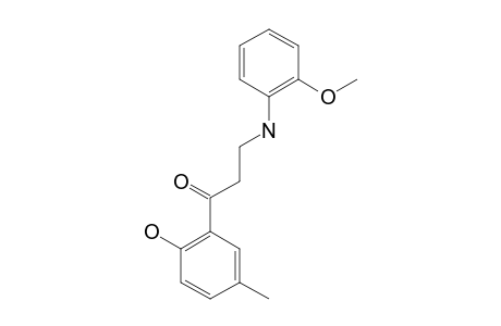 1-(2'-HYDROXY-5'-METHYLPHENYL)-3-(2'-METHOXYPHENYLAMINO)-PROPAN-1-ONE