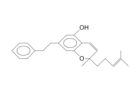 (.+-.)-Bibenzyl/P-cannabichromene hybrid