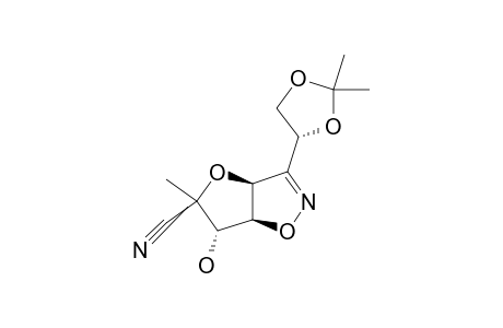 (3A-S,6R,6A-R,1'S)-5-CYANO-3-(1',2'-O-ISOPROPYLIDENEDIOXYETHYL)-5-METHYL-3A,5,6,6A-TETRAHYDROFURO-[2,3-D]-ISOXAZOLE