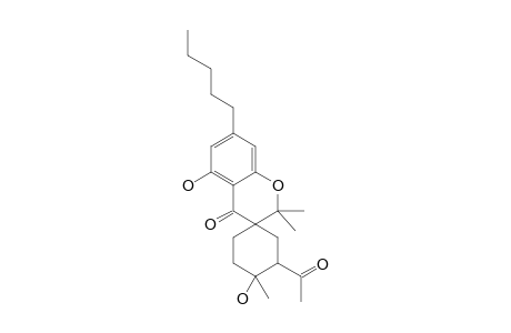 2,2,4'-TRIMETHYL-5'-ACETYL-4',5-DIHYDROXY-7-PENTYL-3,4-DIHYDRO-4-OXO-SPIRO-2H-[1]-BENZOPYRAN-2,1'-CYCLOHEXAN-4-ONE