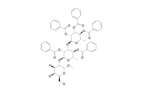 METHYL-(2,3,4-TRI-O-BENZOYL-ALPHA-L-RHAMNOPYRANOSYL)-(1->3)-(2,4-DI-O-BENZOYL-ALPHA-L-RHAMNOPYRANOSYL)-(1->2)-3-DEOXY-3-FLUORO-ALPHA-D-GALA