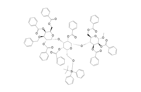 METHYL-2,4,6-TRI-O-BENZOYL-3-O-BENZYL-ALPHA-D-GALACTOPYRANOSYL-(1->3)-2,4-DI-O-BENZOYL-6-O-(TERT.-BUTYLDIPHENYLSILYL)-BETA-D-