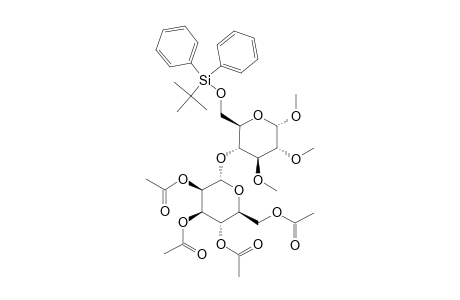 METHYL-2,3,4,6-TETRA-O-ACETYL-ALPHA-D-MANNOPYRANOSYL-(1->4)-6-O-(TERT.-BUTYLDIPHENYLSILYL)-2,3-DI-O-METHYL-ALPHA-D-GLUCOPYRANOSIDE