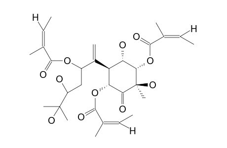 1-ALPHA,3-BETA,10,11-TETRAHYDROXY-2-ALPHA,5A,8-TRIANGELOYLOXYBISABOLA-(7)14-EN-4-ONE