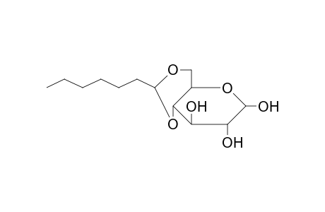 D-Glucopyranose, 4,6-O-heptylidene-