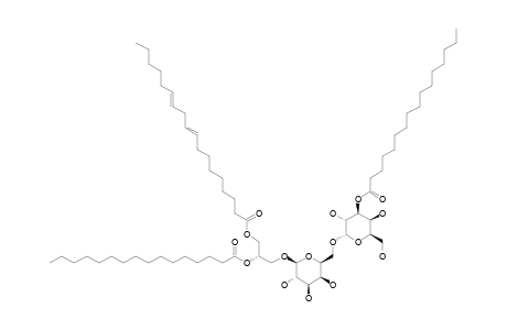 (2-S)-1-LINOLEOYL-2-PALMITOYL-3-O-[ALPHA-D-GALACTOPYRANOSYL-(1''''-6''')-3''''-PALMITOYL-O-BETA-D-GALACTOPYRANOSYL]-GLYCEROL