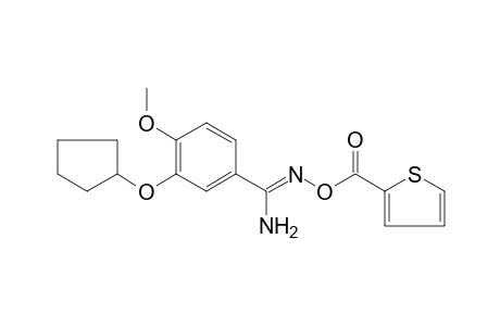 Benzamide, 3-cyclopentyloxy-4-methoxy-, o-(2-thenoyl)oxime