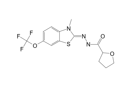 2-TETRAHYDROFUROIC_ACID_(6-TRIFLUOROMETHOXY-3-METHYL-3-H-BENZOTHIAZOL-2-YLIDENE)-HYDRAZIDE