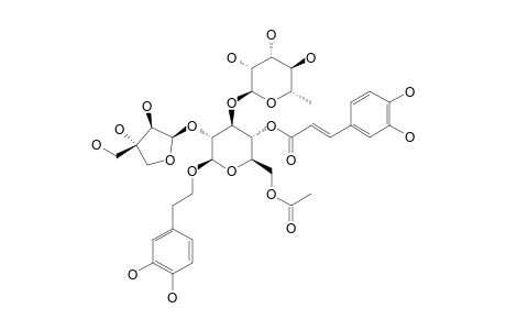 1-O-(3,4-DIHYDROXYPHENYL)-ETHYL-BETA-D-APIFURANOSYL-(1->2)-ALPHA-L-RHAMNOPYRANOSYL-(1->3)-4-O-CAFFEOYL-6-ACETYL-BETA-D-GLUCOPYRANOSIDE;LUTEOSIDE_A