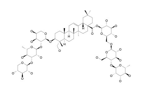 SIEBOLDIANOSIDE-A;#1;3-O-BETA-D-XYLOPYRANOSYL-(1->3)-ALPHA-L-RHAMNOPYRANOSYL-(1->2)-ALPHA-L-ARABINOPYRANOSYL-HEDERAGENIN-28-O-ALPHA-L-RHAMNOPYRANOSYL-(1->4)-BE