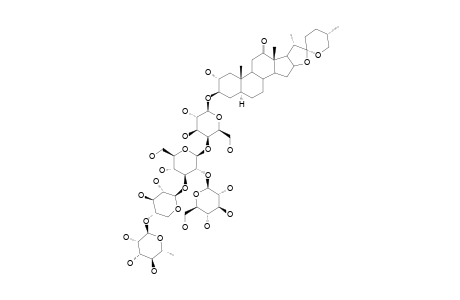 MANOGENIN-3-O-[O-BETA-D-GLUCOPYRANOSYL-(1->2)-O-[O-ALPHA-L-RHAMNOPYRANOSYL-(1->4)-BETA-D-XYLOPYRANOSYL-(1->3)]-O-BETA-D-GLUCOPYRANOSYL-(1->4)-BETA