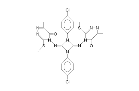 1,3-bis(4"-Chlorophenyl)-2,4-bis[(3'-methylthio-6'-methyl-5'-oxo-1',2',4'-triazin-4'-yl)imino]-1,3-diazetidine