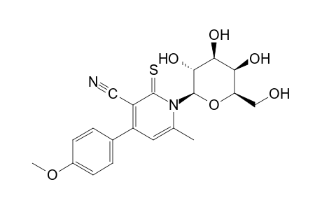 1,2-dihydro-1-(beta-D-galacetopyranosyl)-4-(p-methoxyphenyl)-6-methyl-2-thioxonicotinonitrile