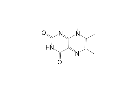 2,4(3H,8H)-Pteridinedione, 6,7,8-trimethyl-