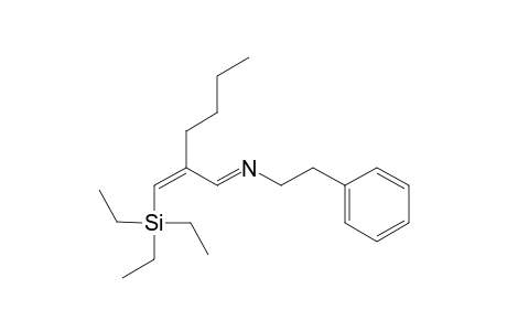 Phenethyl-[2-[1-triethylsilanyl-meth-(Z)-ylidene]-hex-(E)-ylidene]-amine