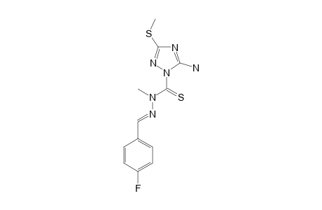 5-amino-N-[(4-fluorobenzylidene)amino]-N-methyl-3-(methylthio)-1,2,4-triazole-1-carbothioamide