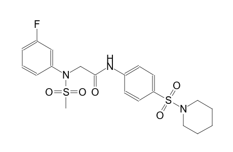 2-[3-fluoro(methylsulfonyl)anilino]-N-[4-(1-piperidinylsulfonyl)phenyl]acetamide