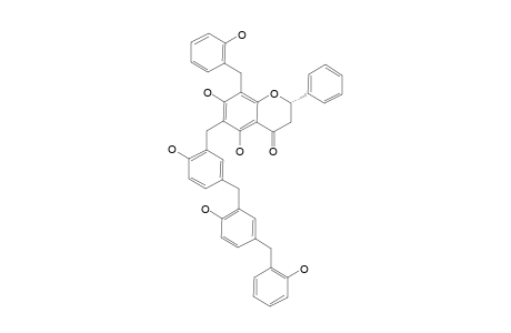 SARMENTOSUMINB;(2-S)-5,7-DIHYDROXY-6-(2'''-HYDROXY-5'''-(2''''-HYDROXY-5''''-(2'''''-HYDROXYBENZYL)-BENZYL)-BENZYL)-8-(2''-HYDROXYBENZYL)-