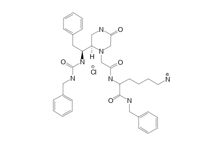 N-[2-[(2R)-[(1S)-(3-BENZYLUREIDO)-2-PHENYLETHYL]-5-OXO-PIPERAZIN-1-YL]-ACETYL]-LYS-NH-BN-HYDROCHLORIDE