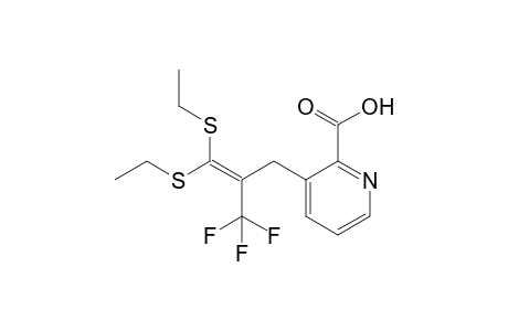 3-(3',3'-Bis(ethylsulfanyl)-2'-trifluoromethylallyl)-2-picolinic acid