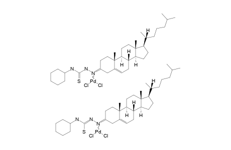 DICHLORO-(CHOLEST-5-EN-3-ONE-CYCLOHEXYL-THIOSEMICARBAZONE)-PALLADIUM-(II)