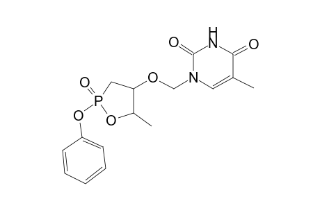 5-Methyl-1-([(5-methyl-2-oxido-2-phenoxy-1,2-oxaphospholan-4-yl)oxy]methyl)-2,4(1H,3H)-pyrimidinedione