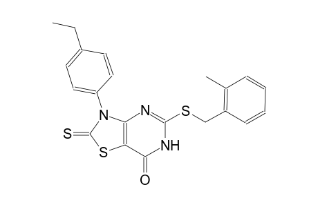 thiazolo[4,5-d]pyrimidin-7(6H)-one, 3-(4-ethylphenyl)-2,3-dihydro-5-[[(2-methylphenyl)methyl]thio]-2-thioxo-