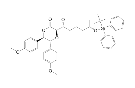 (3R,5R,6R)-3-[(1R,5R)-5-(TERT.-BUTYLDIPHENYLSILYLOXY)-1-HYDROXYHEXYL]-5,6-BIS-(4-METHOXYPHENYL)-[1,4]-DIOXAN-2-ONE