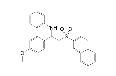 N-(1-(4-Methoxyphenyl)-2-(naphthalen-2-ylsulfonyl)ethyl)aniline