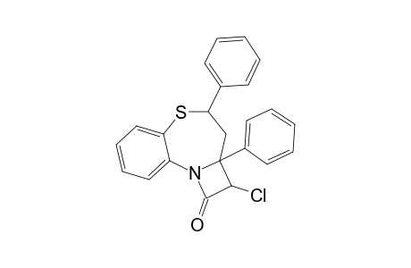 2-AZA-4-CHLORO-5,7-DIPHENYL-8-THIATRICYCLO-[7.4.0.0(2,5)]-TRIDECA-DELTA(1,9),10,12-TRIEN-3-ONE