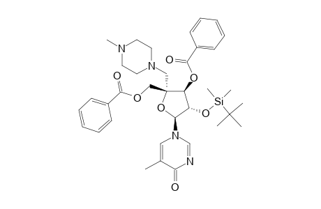 1-[2-O-TERT.-BUTYLDIMETHYLSILYL-3,5-DI-O-BENZOYL-4-C-(N-METHYLPIPERAZINYL)-METHYL-BETA-D-XYLOFURANOSYL]-THYMINE