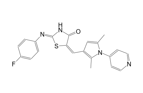 (2Z,5E)-5-{[2,5-dimethyl-1-(4-pyridinyl)-1H-pyrrol-3-yl]methylene}-2-[(4-fluorophenyl)imino]-1,3-thiazolidin-4-one